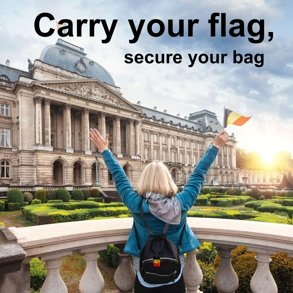 Smart Bag Security Tag - Belgium Flag [Pack 2]