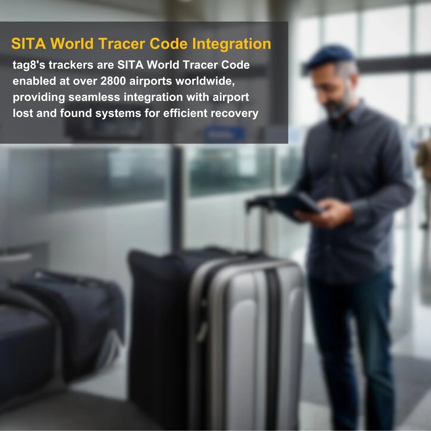 Initials Bag tag L  [pack 2]