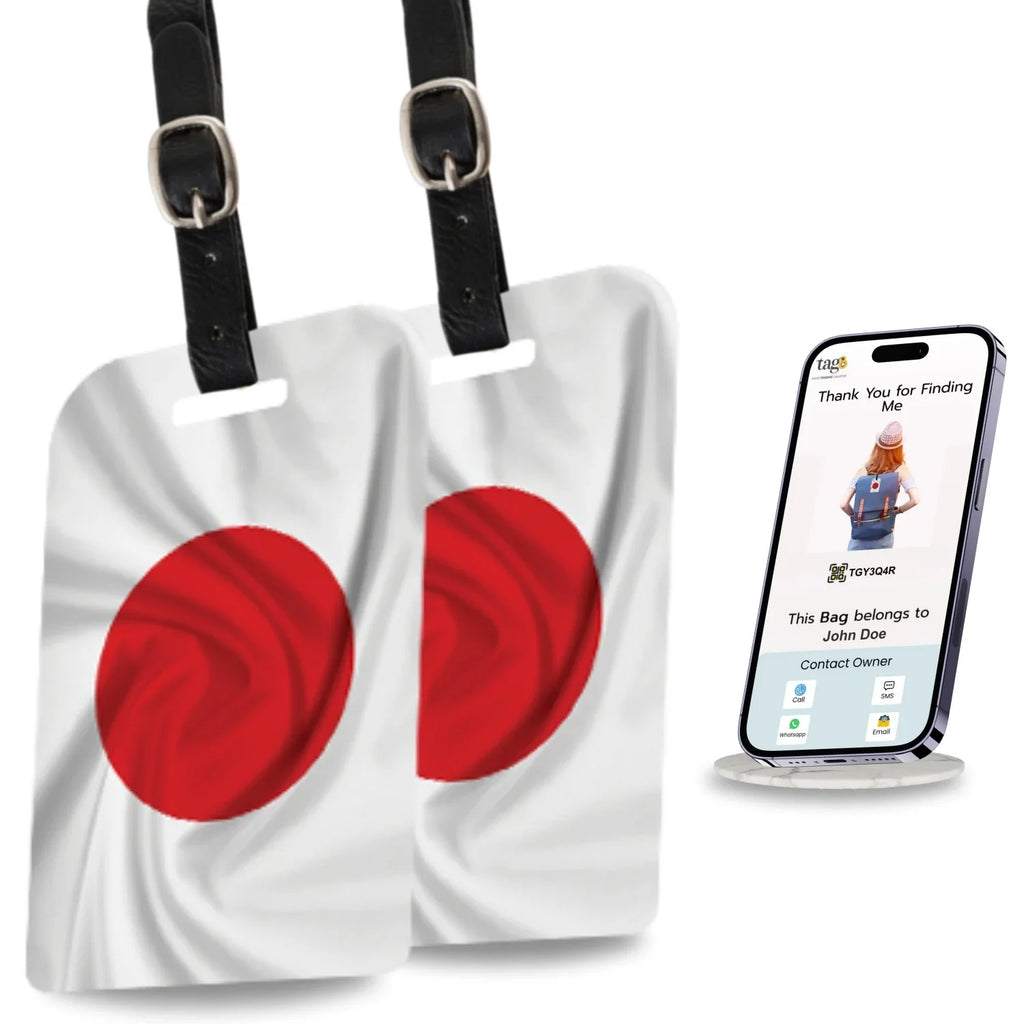 Smart Bag Security Tag - Japan Flag [Pack 2]