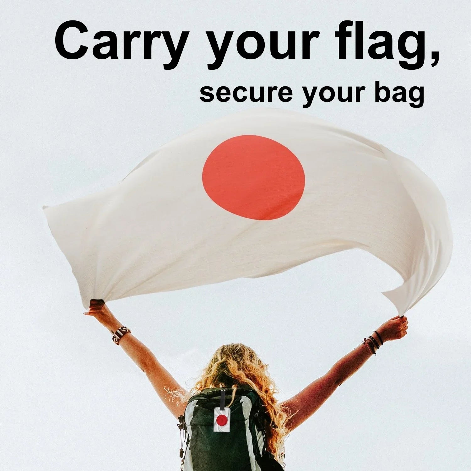 Smart Bag Security Tag - Japan Flag [Pack 2]
